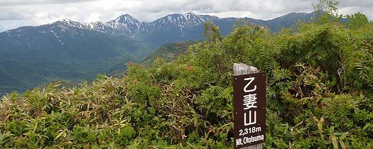 乙妻山より火打山方面を見る