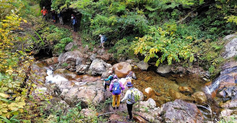 大ヒド 沢の渡渉