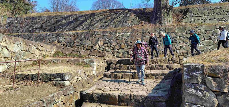 復元された金山城の石垣